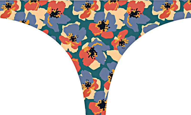 Thong Floral Motif